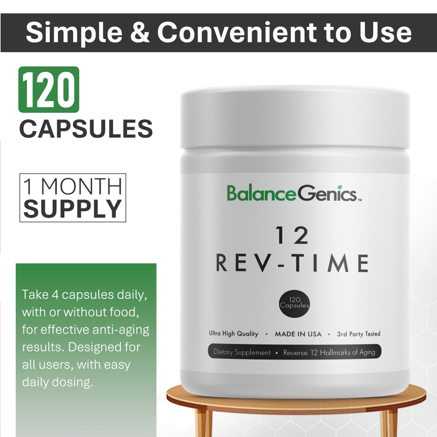 12 Rev-Time Complex | Reverse 12 Hallmarks of Aging | Anti-aging | BalanceGenics  (How100.com)