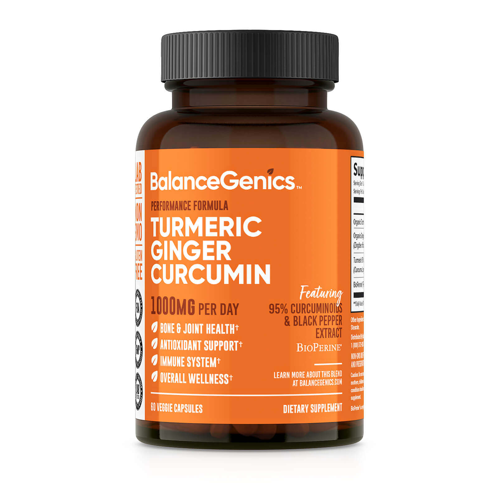 Turmeric Supplement | Reduce Inflammation & Free Radicals | Anti-aging | BalanceGenics  (How100.com)