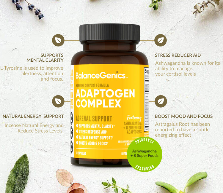 Superfood Adaptogens-Adrenal | More Energy and Goodbye Stress | Anti-aging | BalanceGenics (How100.com)