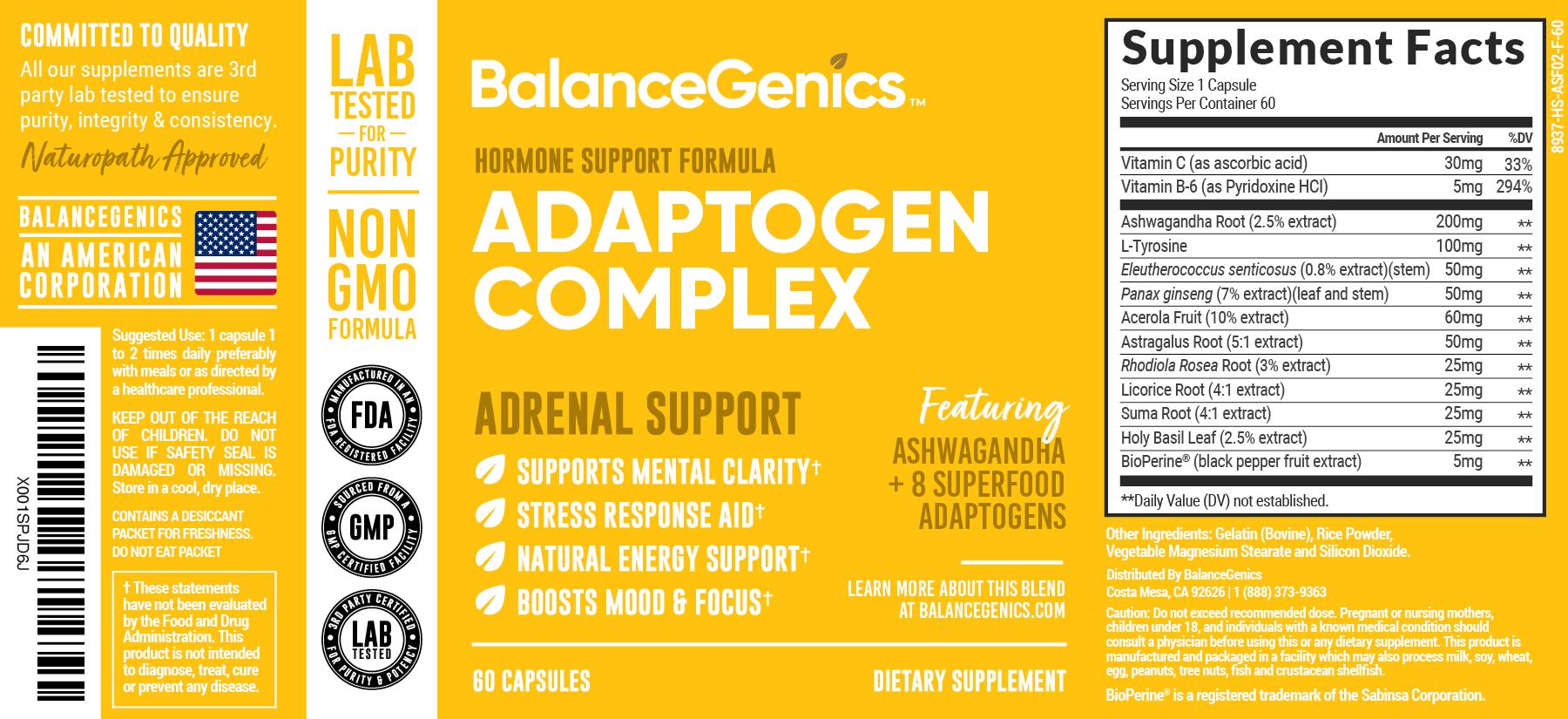 Superfood Adrenal Fatigue Supplement with Ashwagandha | Adaptogen ...