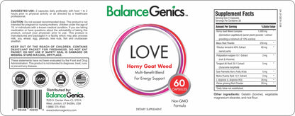 Horny Goat Weed | Multi-Benefit Blend, Energy and Stamina Support | Anti-aging | BalanceGenics  (How100.com)  